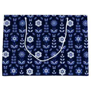 Scandinavian Flowers Butterflies Gift Bag