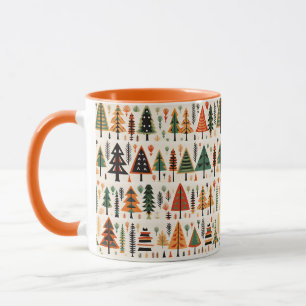 Scandinavian Folk Art Christmas Pattern Mug