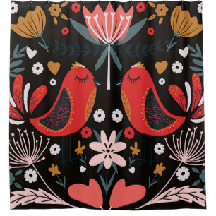 Scandinavian Folk Art: Colourful Birds.