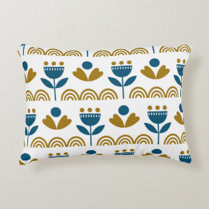 Scandinavian folk art, colourful pattern. accent pillow