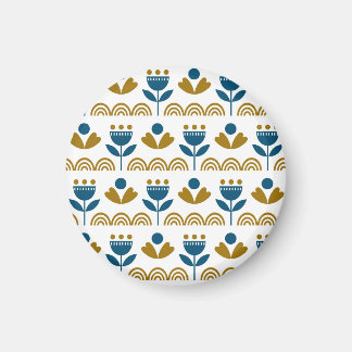 Scandinavian folk art, colourful pattern. magnet