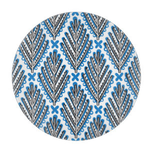 Scandinavian Folk Art: Floral Retro Design Cutting Board