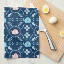 Scandinavian Folk art Hygge Christmas cozy teapot