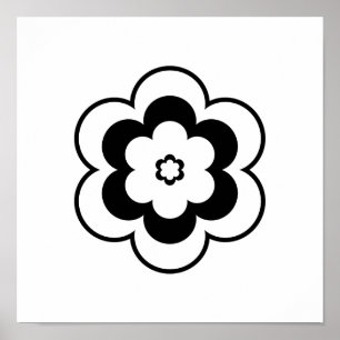 Scandinavian Folk Art Minimalist Illustration Post Poster
