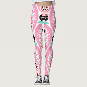 Scandinavian Folk Art: Nordic Seamless. Leggings