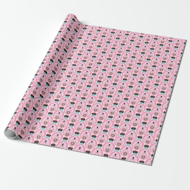 Scandinavian Folk Art: Nordic Seamless. Wrapping Paper (Unrolled)