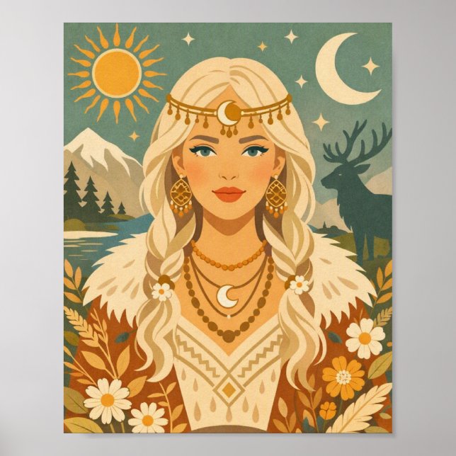 Scandinavian Folk Art Poster (Front)