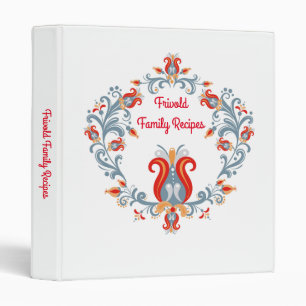 Scandinavian Folk Art Recipe Binder