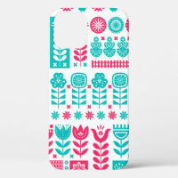 Scandinavian folk art seamless vintage pattern wit