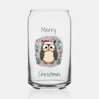 Scandinavian Folk Art Style Can Glass