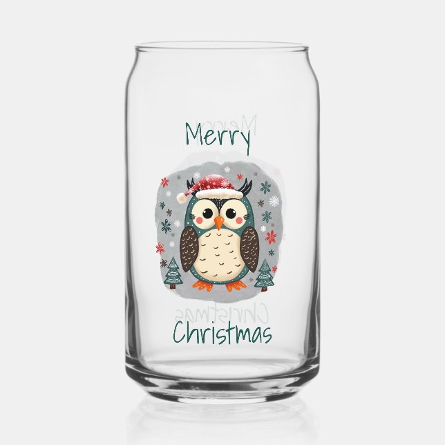 Scandinavian Folk Art Style Can Glass (Front)