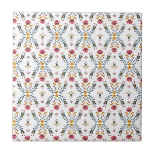 scandinavian folk art tile
