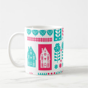 Scandinavian Folk Art: Vintage Seamless Coffee Mug
