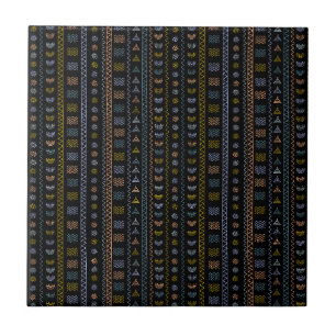 Scandinavian Folk Art with Nordic Motif Tile