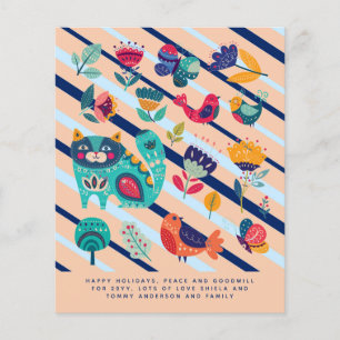 Scandinavian Folk Art Xmas Holidays Annual Letter