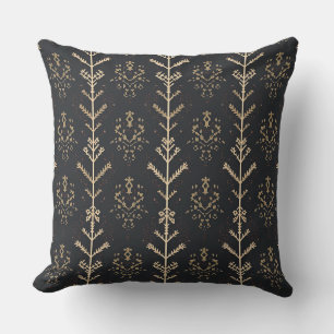 Scandinavian Folk Geometric Throw Pillow
