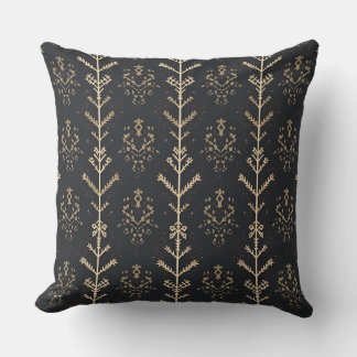 Scandinavian Folk Geometric Throw Pillow