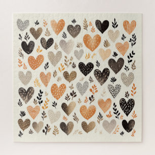  Scandinavian Folk Heart Jigsaw Puzzle