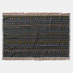 Scandinavian Folk Pattern Cozy Throw Blanket