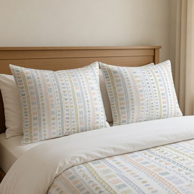 Scandinavian Folk Pattern Decorative Accent Pillow (Creator Uploaded)