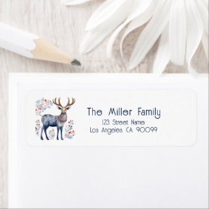 Scandinavian Folk Reindeer Personalized Text