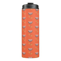 Scandinavian Folk Style Simple Flower in Orange
