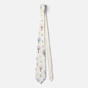 Scandinavian Forest Seamless Pattern Tie