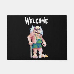 Scandinavian Funny Looking Welcoming Troll Doormat