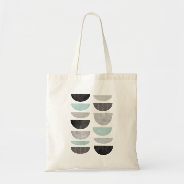 Scandinavian geometric abstract modern tote bag (Front)