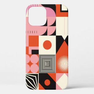 Scandinavian Geometric: Colourful Artwork Pattern iPhone 12 Case