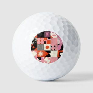 Scandinavian Geometric: Colourful Artwork Pattern Golf Balls