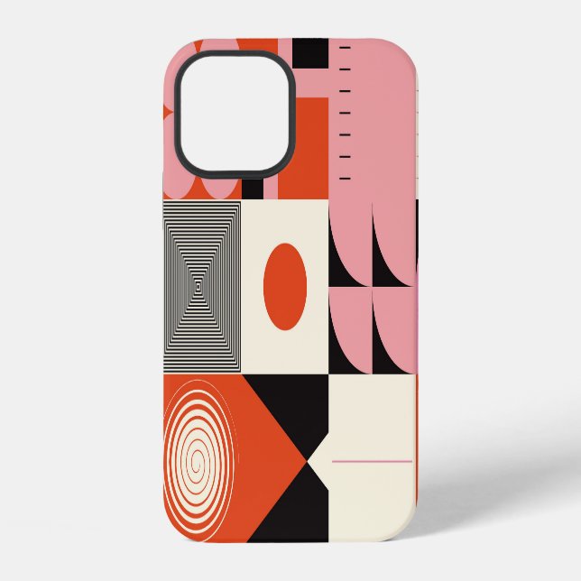 Scandinavian Geometric: Colourful Artwork Pattern iPhone Case (Back)