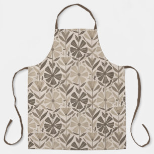 Scandinavian Geometric Floral Motif Apron