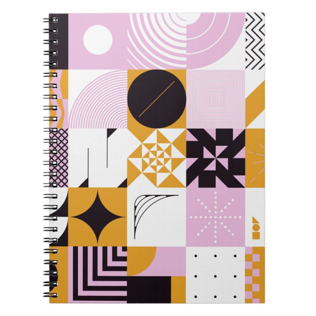 Scandinavian Geometric: Hand-Drawn Artwork. Notebook (Front)