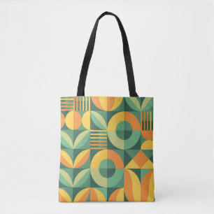 Scandinavian Geometric Vintage Agriculture Tote Bag