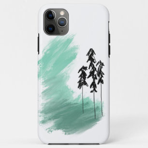 Scandinavian green tree art simple modern mint   iPhone 11 pro max case