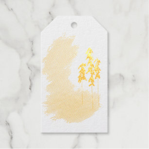 Scandinavian green tree art simple modern mint gift tags