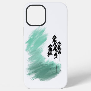 Scandinavian green tree art simple modern mint  iPhone 12 pro max case