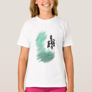 Scandinavian green tree art simple modern mint T-Shirt