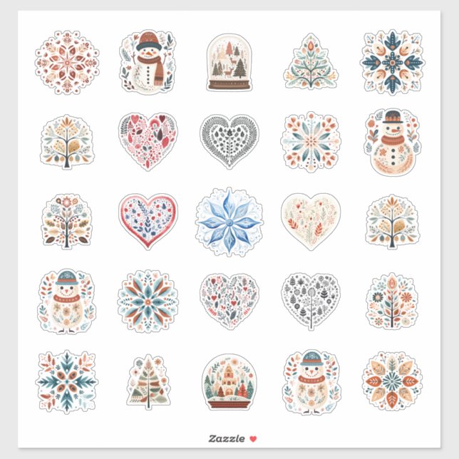 Scandinavian Holiday Sticker Pack (Sheet)