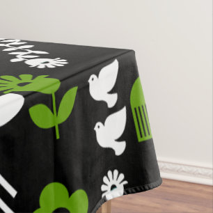 Scandinavian Horse Folk Art Tablecloth