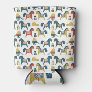 Scandinavian Horses: Colourful Folk Art Can Cooler