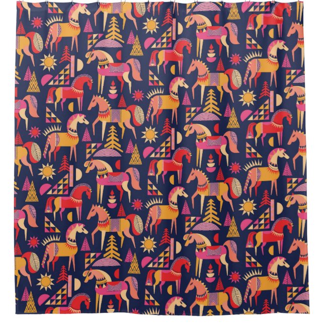 Scandinavian Horses: Decorative Seamless Design (Front)