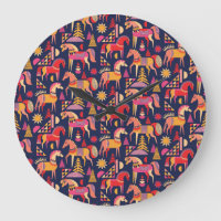 Scandinavian Horses: Decorative Seamless Design