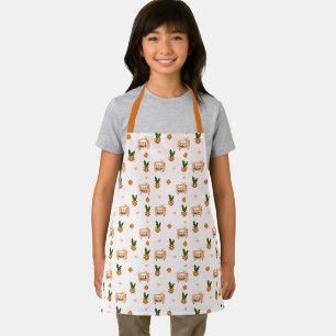 Scandinavian House TV Seamless Pattern Apron