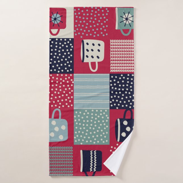 Scandinavian Hygge: Rustic Pattern Mix Bath Towel (Bath Towel)