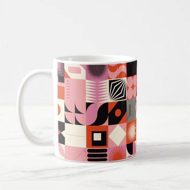 Scandinavian inspired artwork pattern made with si coffee mug (Left)