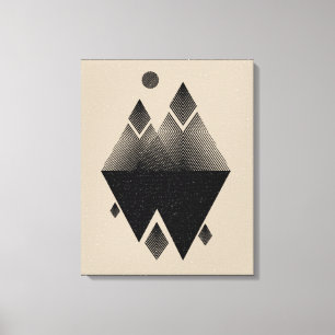 Scandinavian Inspired Triangle Design Canvas Print