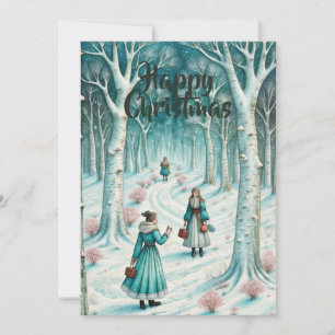 Scandinavian inspired Winter Wonderland.  Editable Invitation