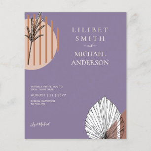 Scandinavian Japandi Abstract Shapes SAVE THE DATE Flyer